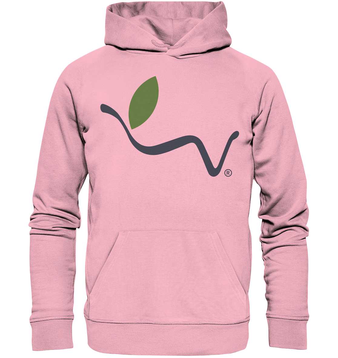 Motif "vegwear Logo grey" - unisex organic hoodie / hooded sweatshirt