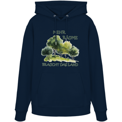 vegwear "mehr Bäume braucht das Land" - unisex Bio Hoodie / Kapuzenpulli, vegan, fair, nachhaltig