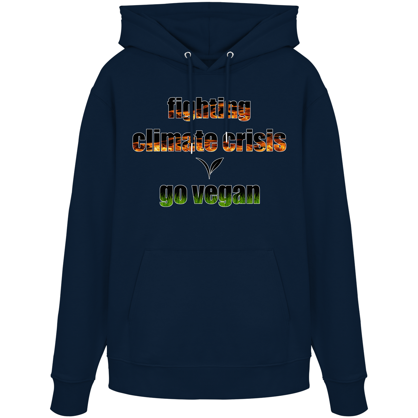 vegwear "fighting climate cirsis" - Bio Hoodie / Kapuzenpulli, vegan & klimafreundlich