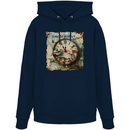vegwear "time to protect nature" - unisex Hoodie / Kapuzenpulli, nachhaltige Mode