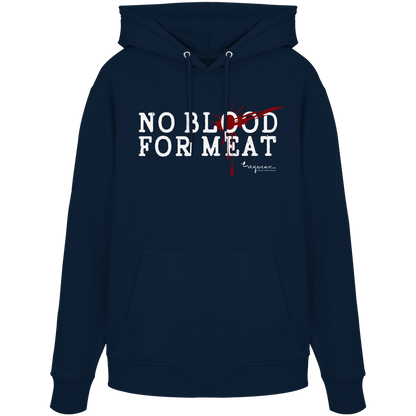 vegane Statement-Hoodie: "no blood for meat" Bio-Hoodie | vegwear