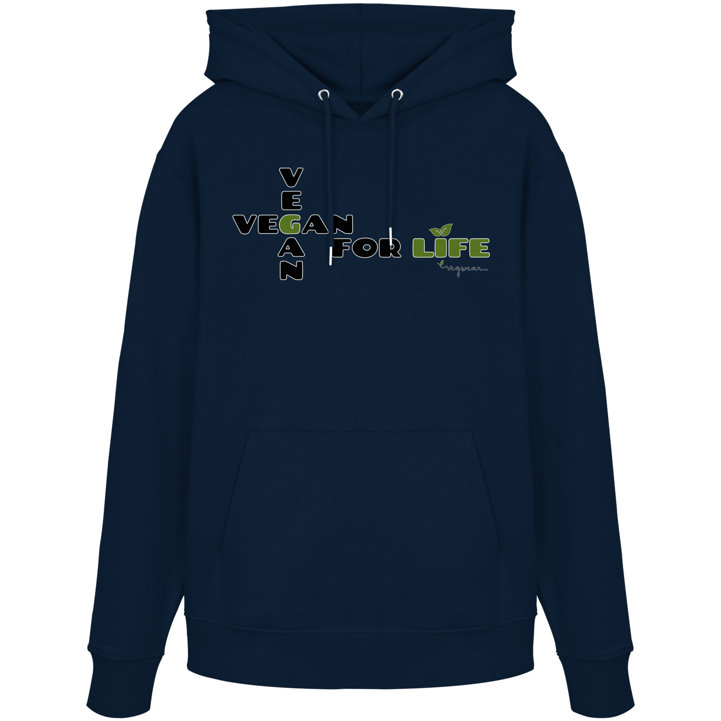 vegwear "vegan for life" - unisex Hoodie / Kapuzenpulli bio vegan fair