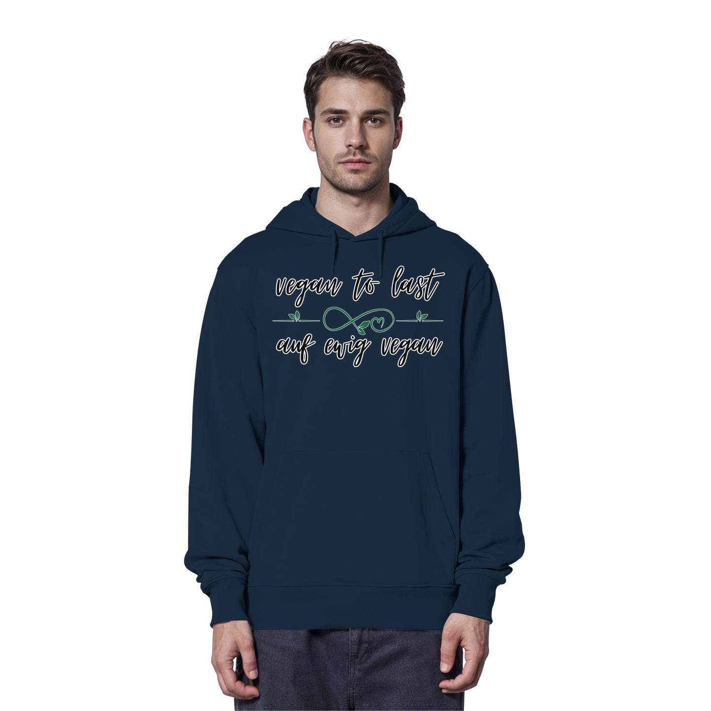 vegwear "vegan to last" - unisex Hoodie / Kapuzenpulli, bio, vegan