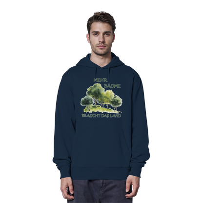 vegwear "mehr Bäume braucht das Land" - unisex Bio Hoodie / Kapuzenpulli, vegan, fair, nachhaltig