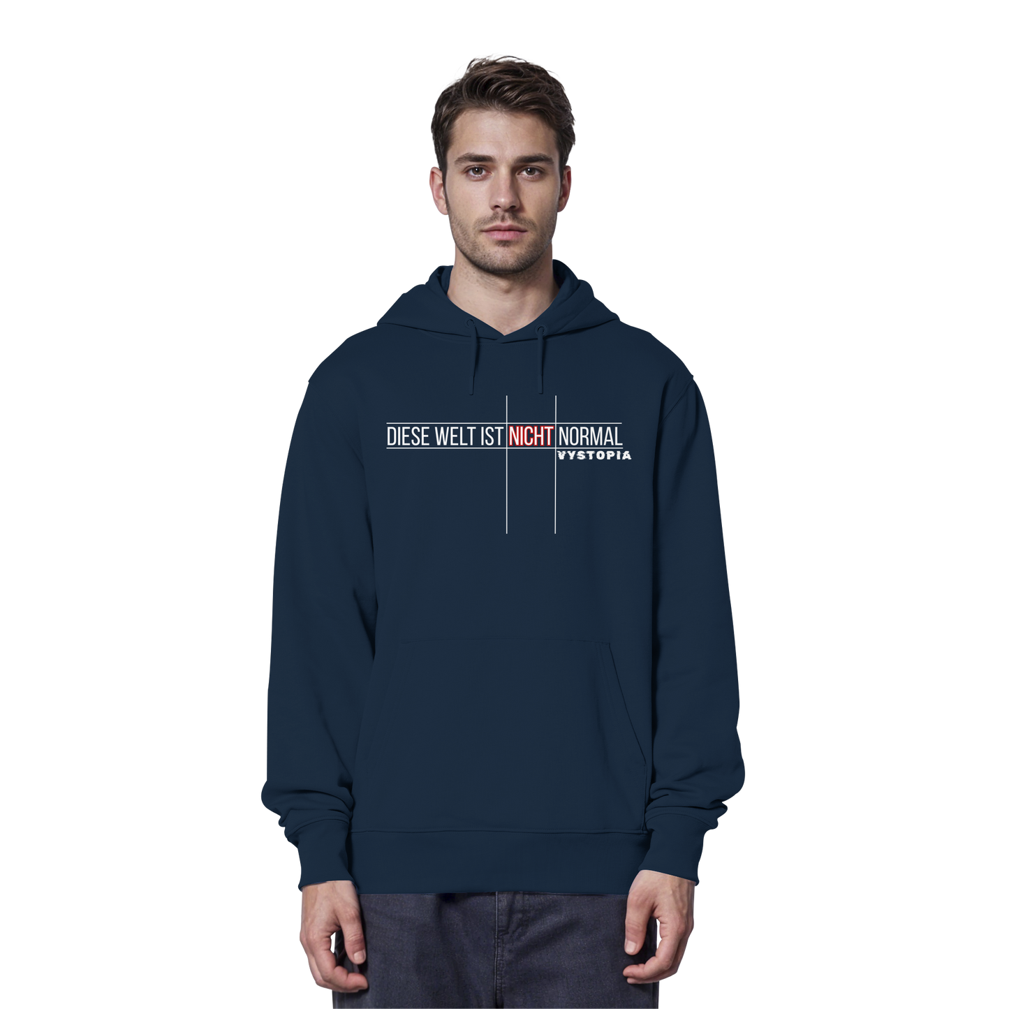 vegwear "Diese Welt ist nicht normal" -unisex Bio Hoodie / Kapuzenpulli