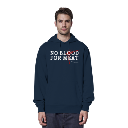 vegane Statement-Hoodie: "no blood for meat" Bio-Hoodie | vegwear