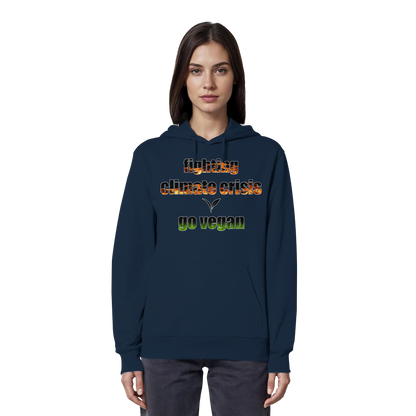 vegwear "fighting climate cirsis" - Bio Hoodie / Kapuzenpulli, vegan & klimafreundlich