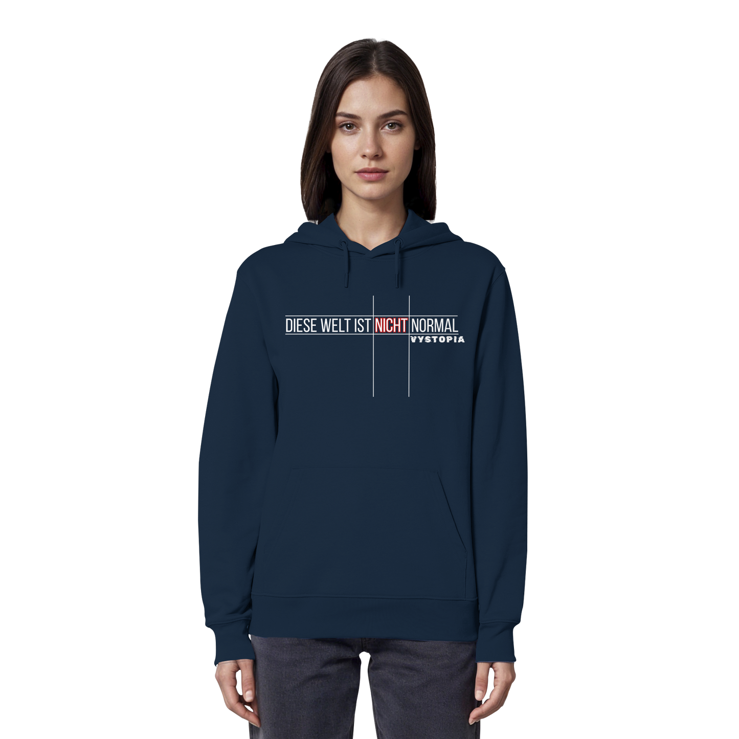 vegwear "Diese Welt ist nicht normal" -unisex Bio Hoodie / Kapuzenpulli
