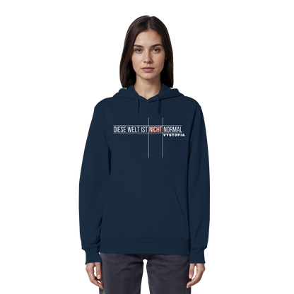 vegwear "Diese Welt ist nicht normal" -unisex Bio Hoodie / Kapuzenpulli