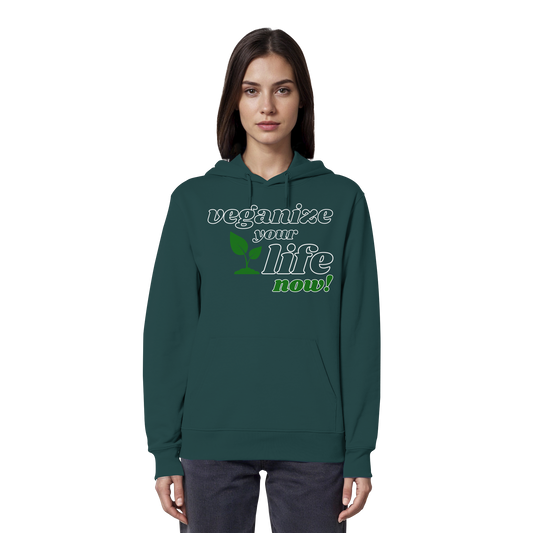 vegwear "veganize your life"  - unisex Hoodie / Kapuzenpulli, bio, vegan, nachhaltig