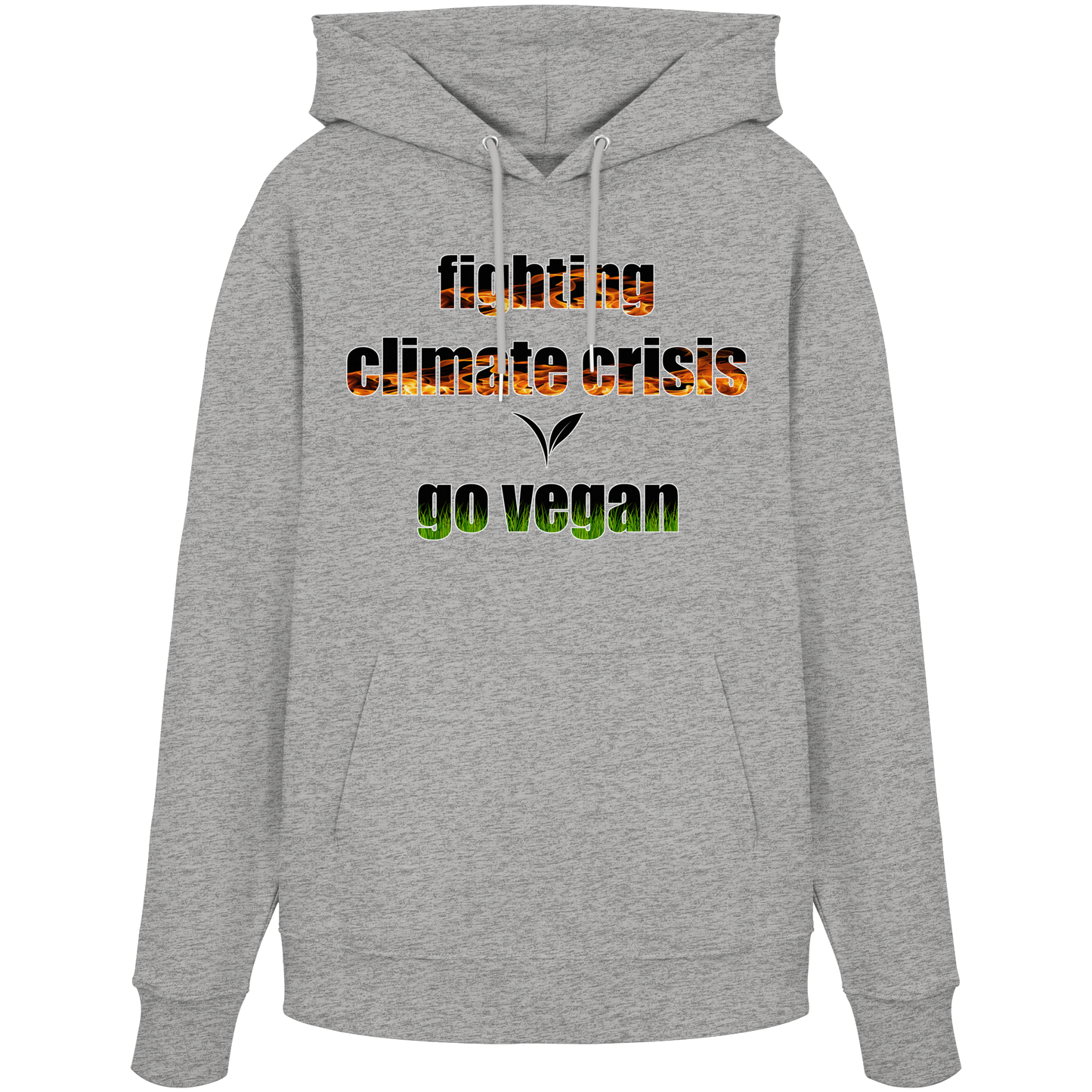 vegwear "fighting climate cirsis" - Bio Hoodie / Kapuzenpulli, vegan & klimafreundlich