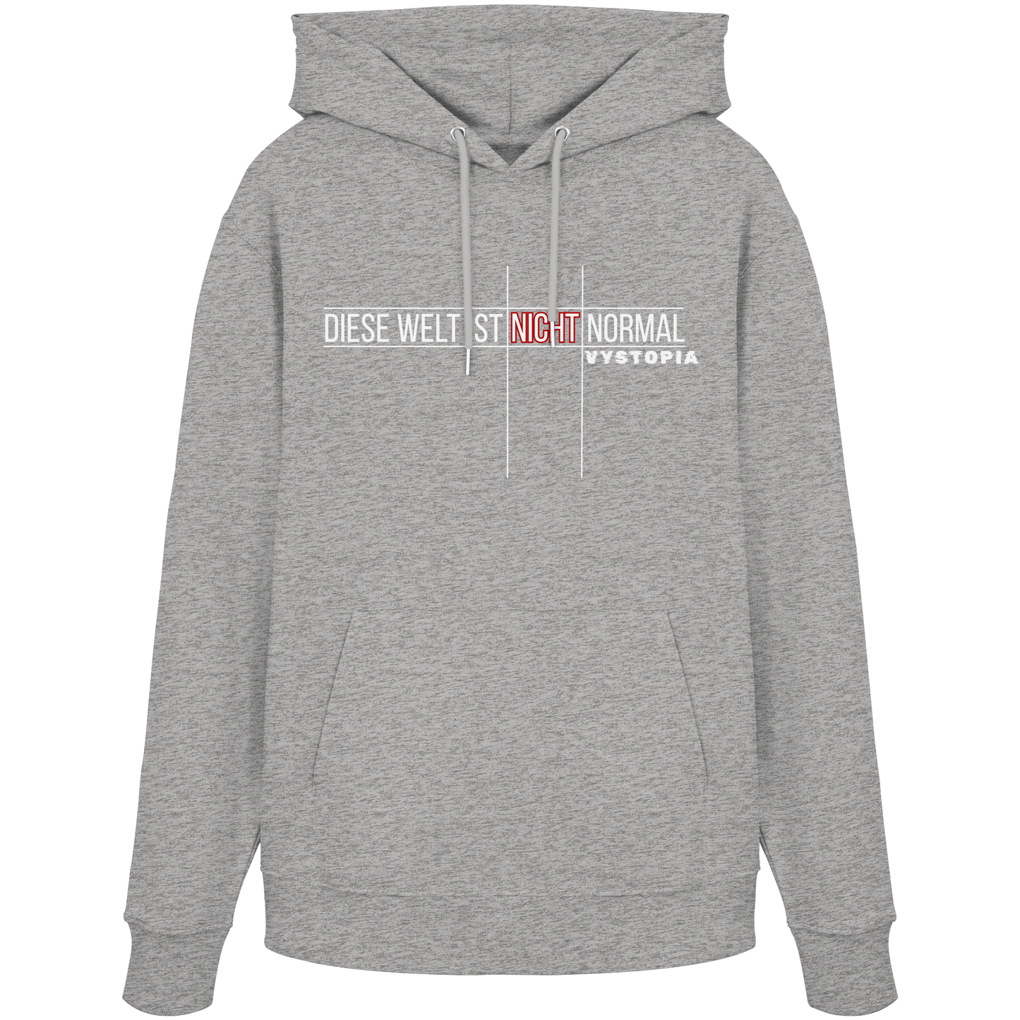 vegwear "Diese Welt ist nicht normal" -unisex Bio Hoodie / Kapuzenpulli