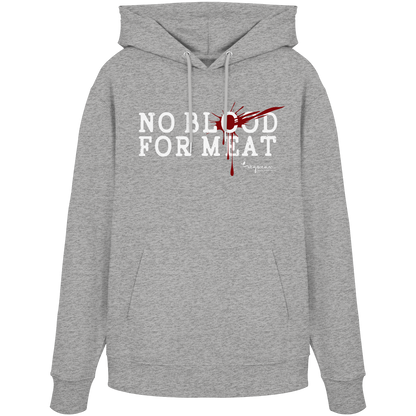 vegane Statement-Hoodie: "no blood for meat" Bio-Hoodie | vegwear