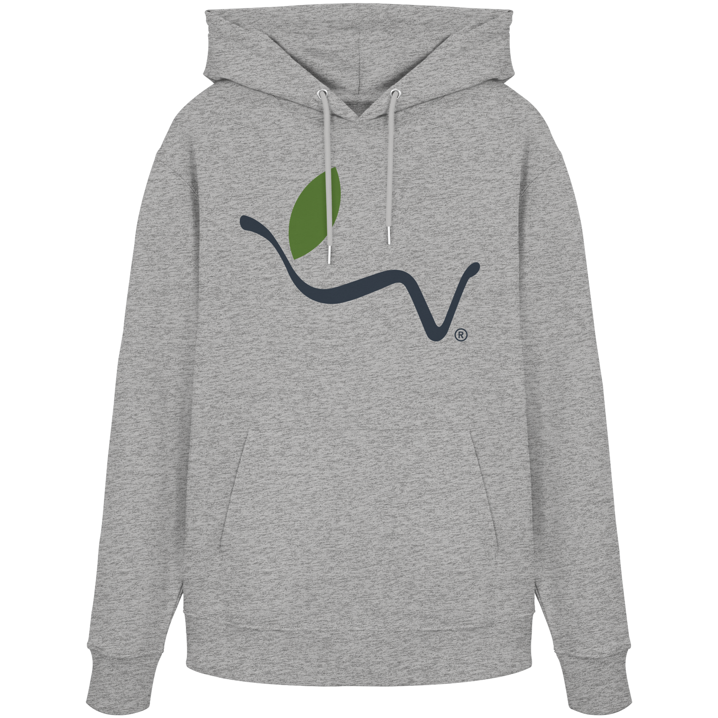 Motif "vegwear Logo grey" - unisex organic hoodie / hooded sweatshirt