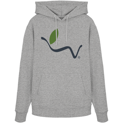 Motif "vegwear Logo grey" - unisex organic hoodie / hooded sweatshirt