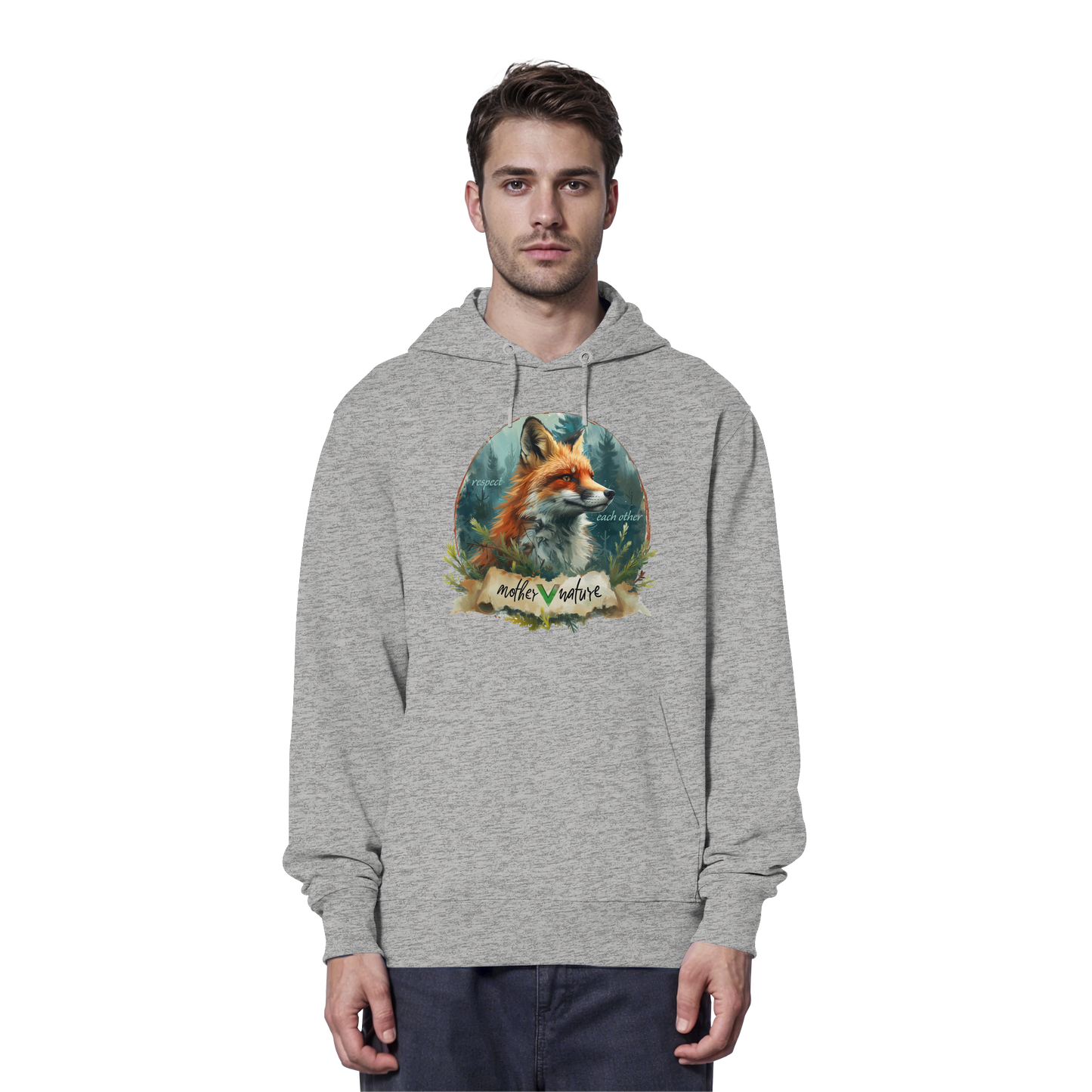 vegwear" respect each other" - unisex Hoodie / Kapuzenpulli, vegan, bio