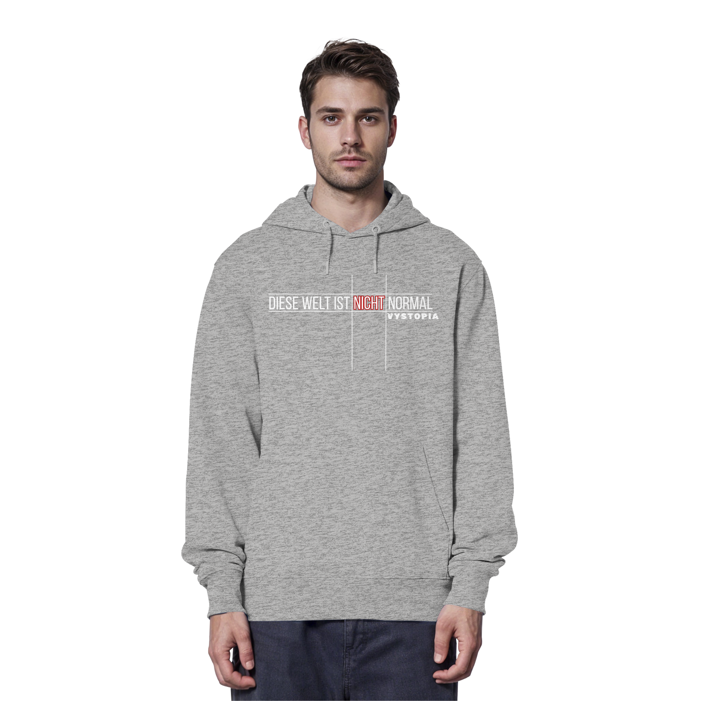 vegwear "Diese Welt ist nicht normal" -unisex Bio Hoodie / Kapuzenpulli