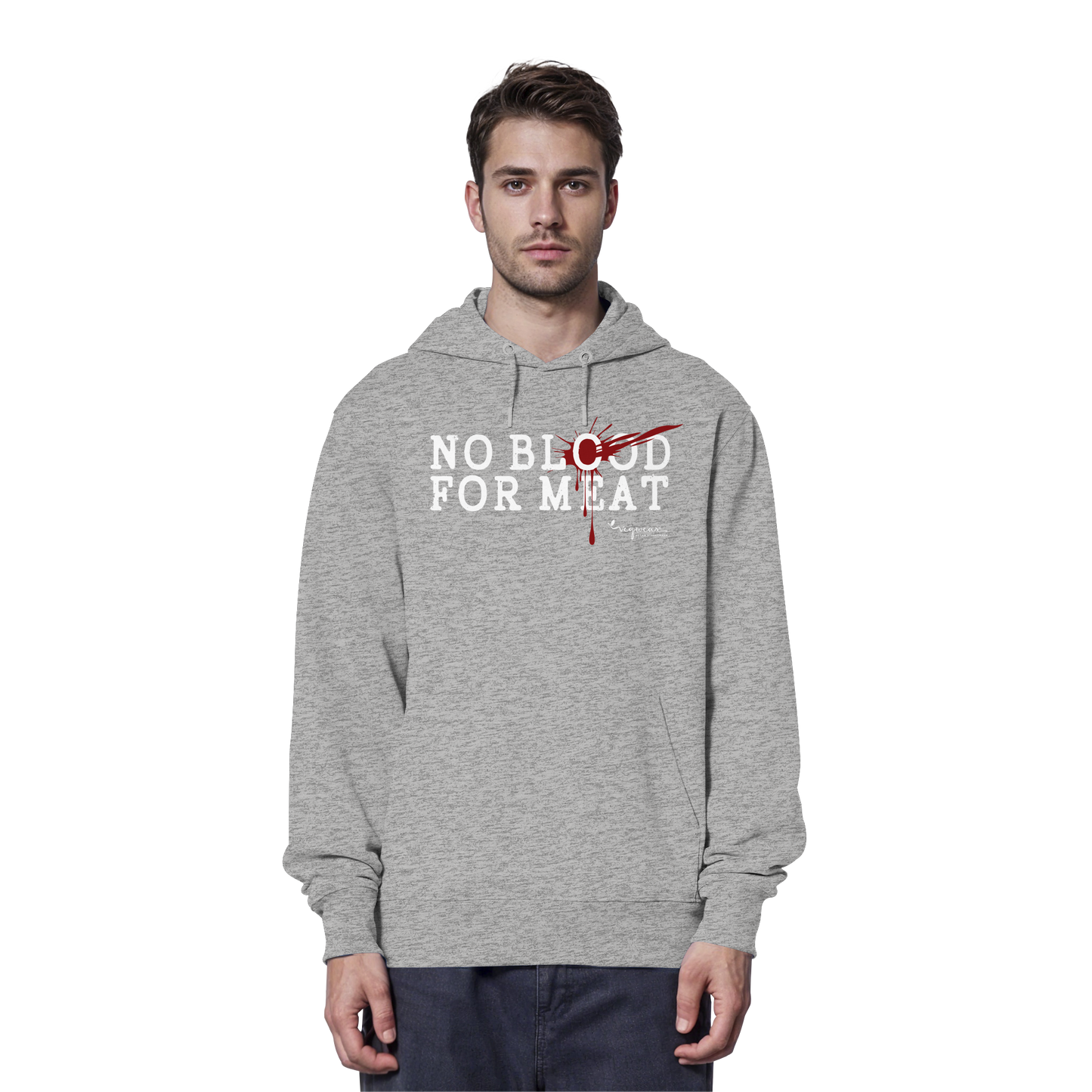 vegwear "no blood for meat" - unisex Bio Hoodie / Kapuzenpulli
