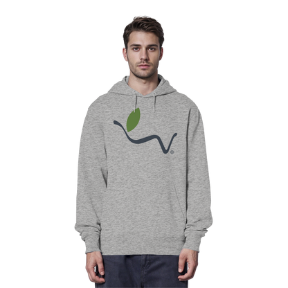 Motif "vegwear Logo grey" - unisex organic hoodie / hooded sweatshirt