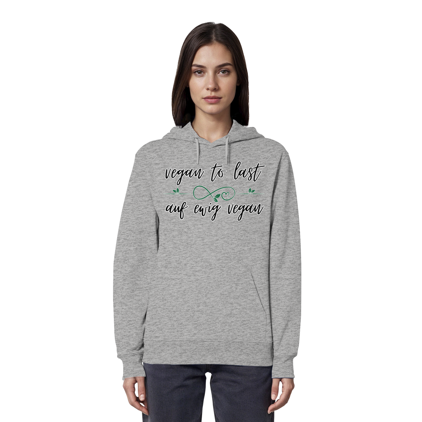 vegwear "vegan to last" - unisex Hoodie / Kapuzenpulli, bio, vegan