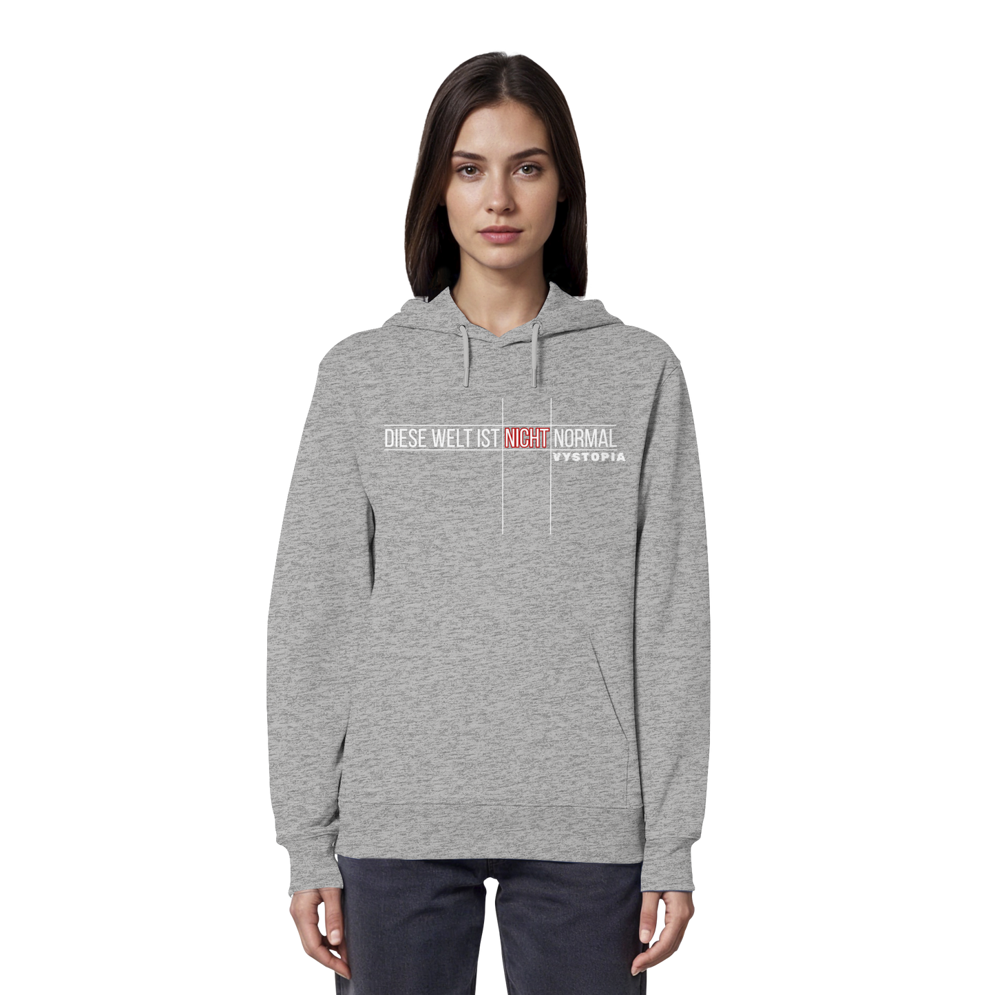vegwear "Diese Welt ist nicht normal" -unisex Bio Hoodie / Kapuzenpulli
