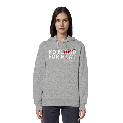 vegwear "no blood for meat" - unisex Bio Hoodie / Kapuzenpulli