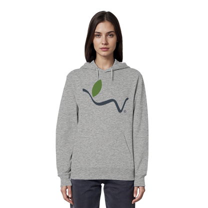 Motif "vegwear Logo grey" - unisex organic hoodie / hooded sweatshirt