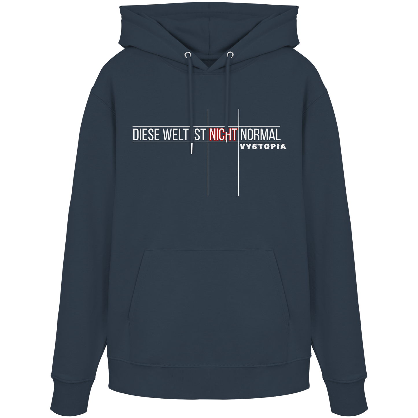vegwear "Diese Welt ist nicht normal" -unisex Bio Hoodie / Kapuzenpulli