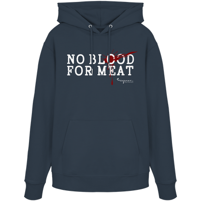vegane Statement-Hoodie: "no blood for meat" Bio-Hoodie | vegwear