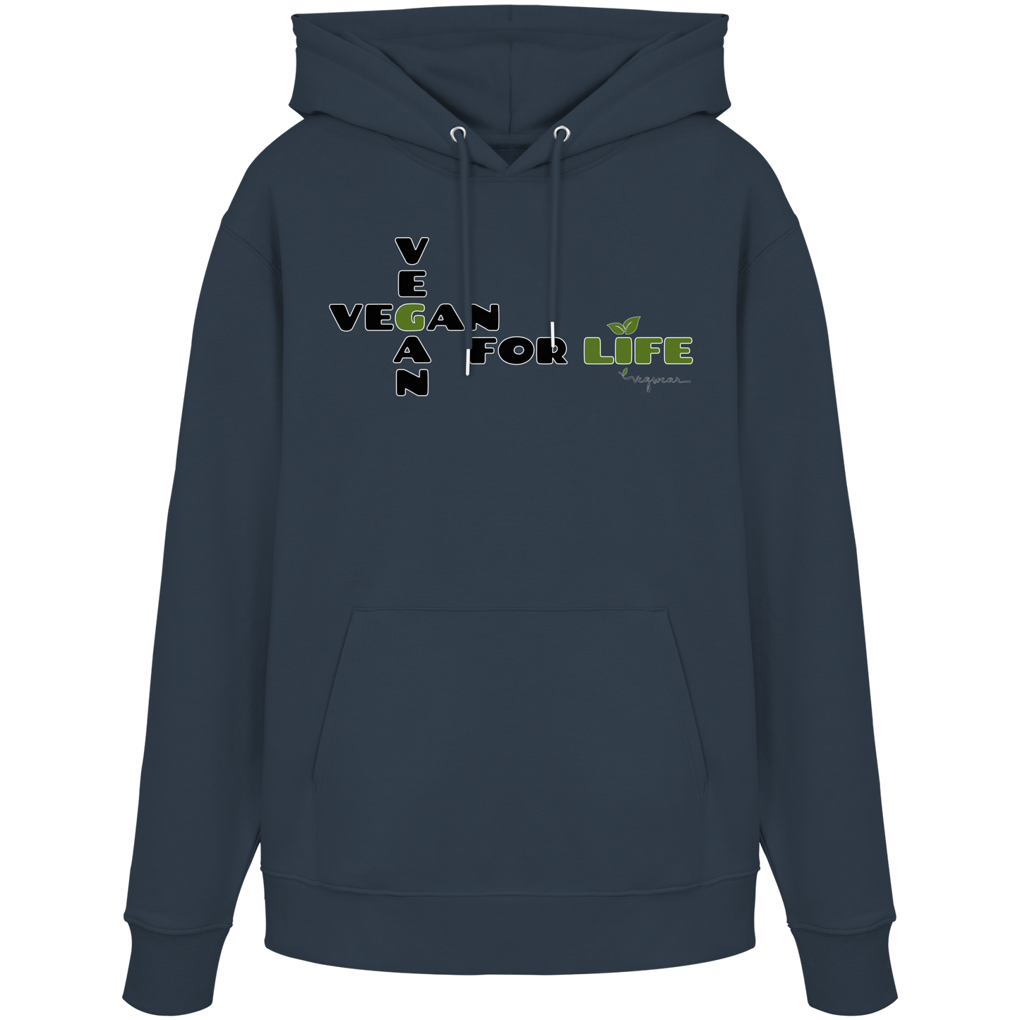vegwear "vegan for life" - unisex Hoodie / Kapuzenpulli bio vegan fair
