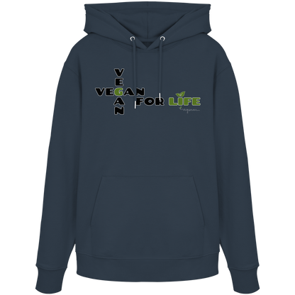 vegwear "vegan for life" - unisex Hoodie / Kapuzenpulli bio vegan fair
