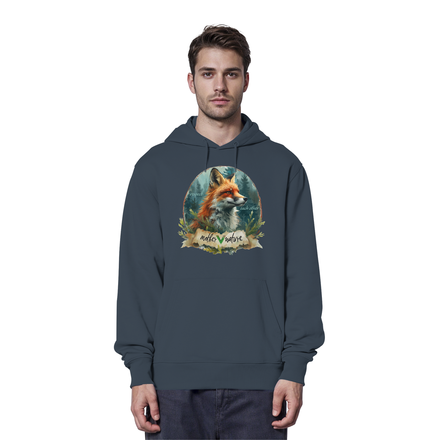 vegwear" respect each other" - unisex Hoodie / Kapuzenpulli, vegan, bio