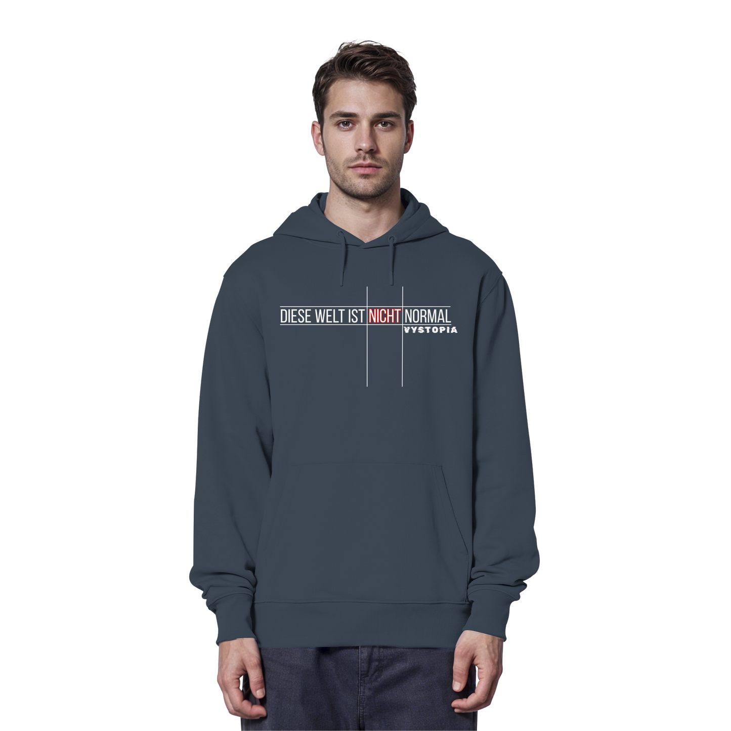 vegwear "Diese Welt ist nicht normal" -unisex Bio Hoodie / Kapuzenpulli