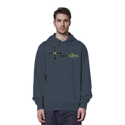 vegwear "vegan for life" - unisex Hoodie / Kapuzenpulli bio vegan fair