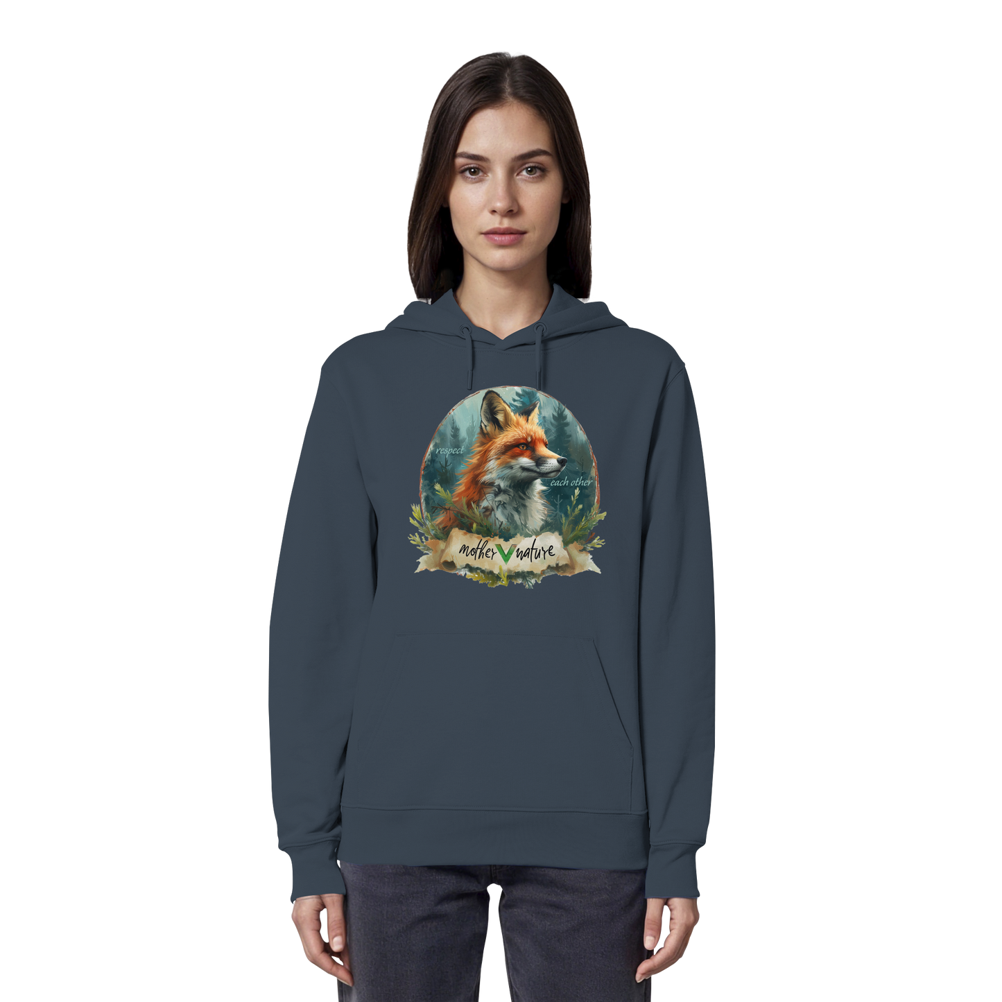 vegwear" respect each other" - unisex Hoodie / Kapuzenpulli, vegan, bio