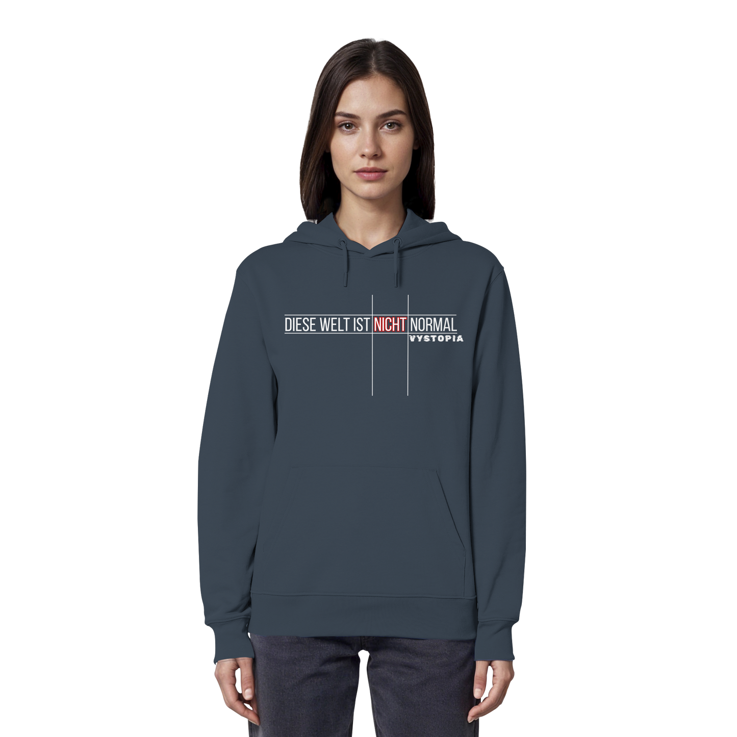 vegwear "Diese Welt ist nicht normal" -unisex Bio Hoodie / Kapuzenpulli