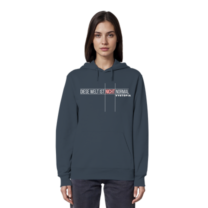 vegwear "Diese Welt ist nicht normal" -unisex Bio Hoodie / Kapuzenpulli