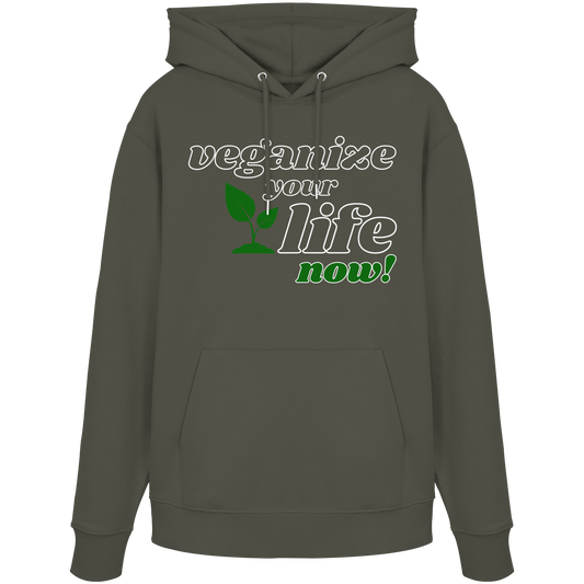 vegwear "veganize your life"  - unisex Hoodie / Kapuzenpulli, bio, vegan, nachhaltig
