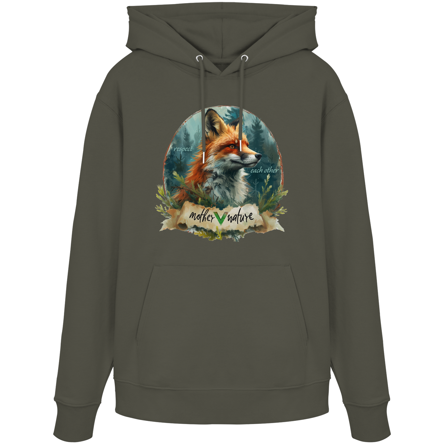 vegwear" respect each other" - unisex Hoodie / Kapuzenpulli, vegan, bio