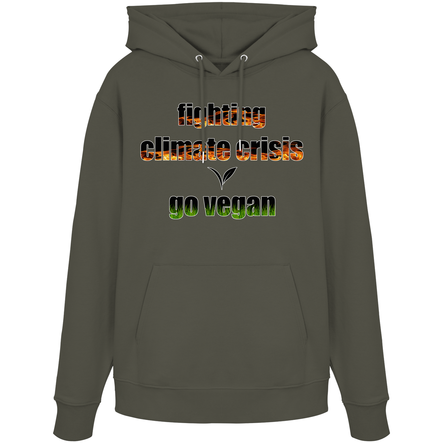 vegwear "fighting climate cirsis" - Bio Hoodie / Kapuzenpulli, vegan & klimafreundlich