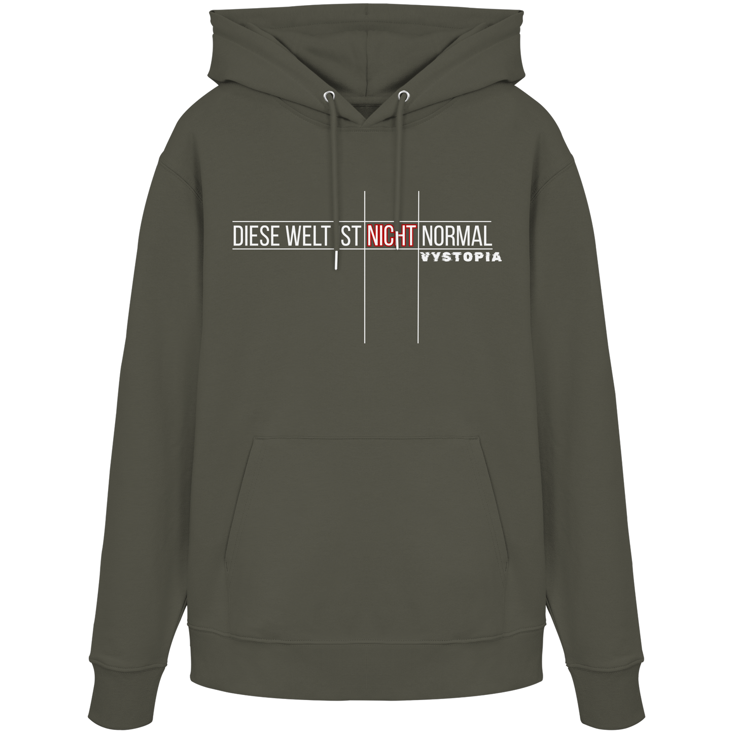 vegwear "Diese Welt ist nicht normal" -unisex Bio Hoodie / Kapuzenpulli