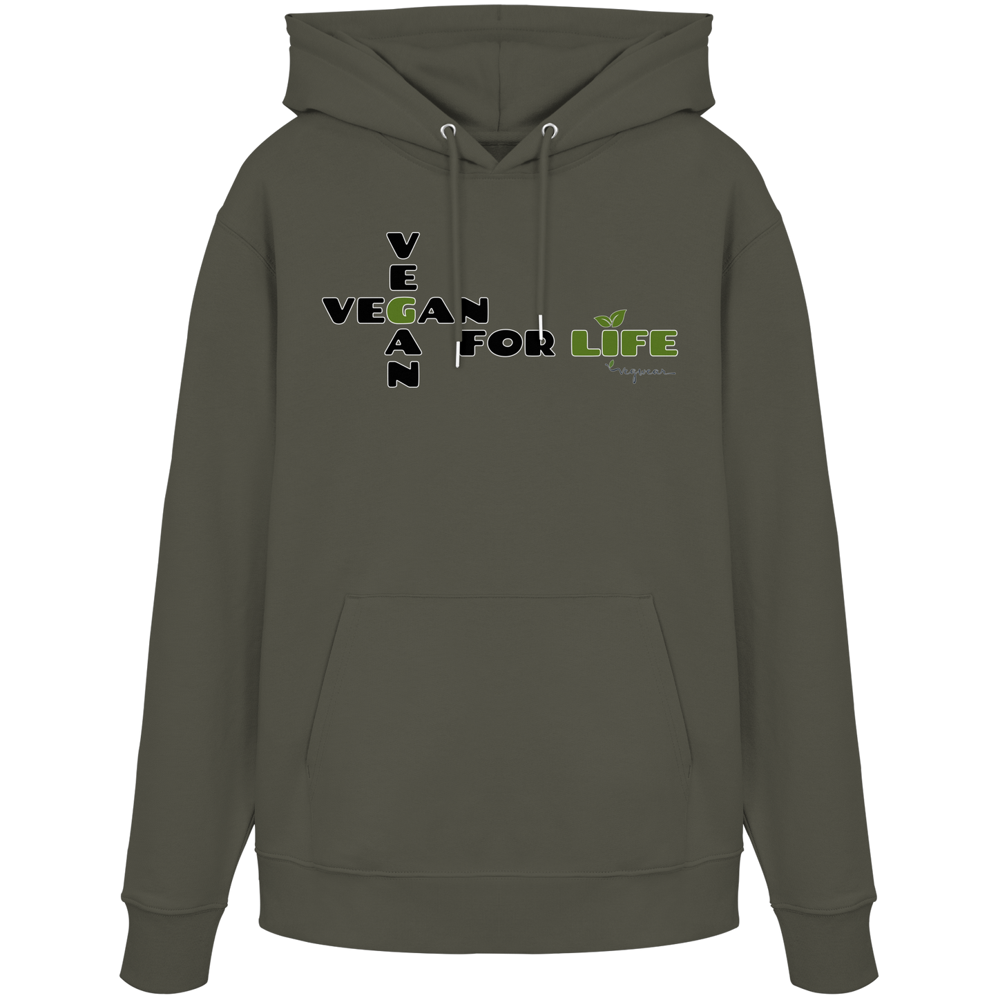 vegwear "vegan for life" - unisex Hoodie / Kapuzenpulli bio vegan fair