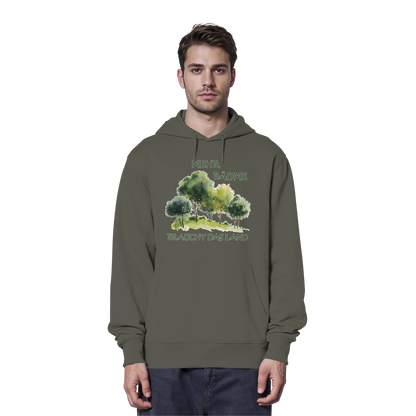 vegwear "mehr Bäume braucht das Land" - unisex Bio Hoodie / Kapuzenpulli, vegan, fair, nachhaltig