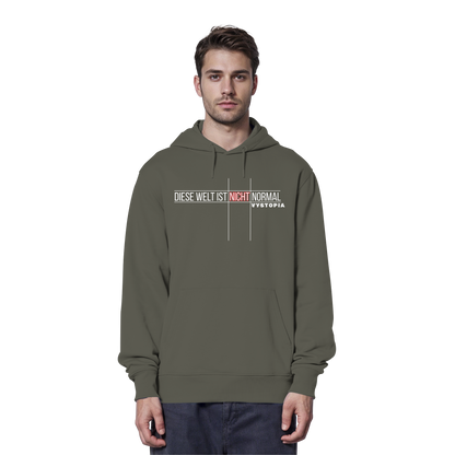 vegwear "Diese Welt ist nicht normal" -unisex Bio Hoodie / Kapuzenpulli