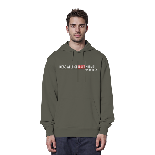 vegwear "Diese Welt ist nicht normal" -unisex Bio Hoodie / Kapuzenpulli