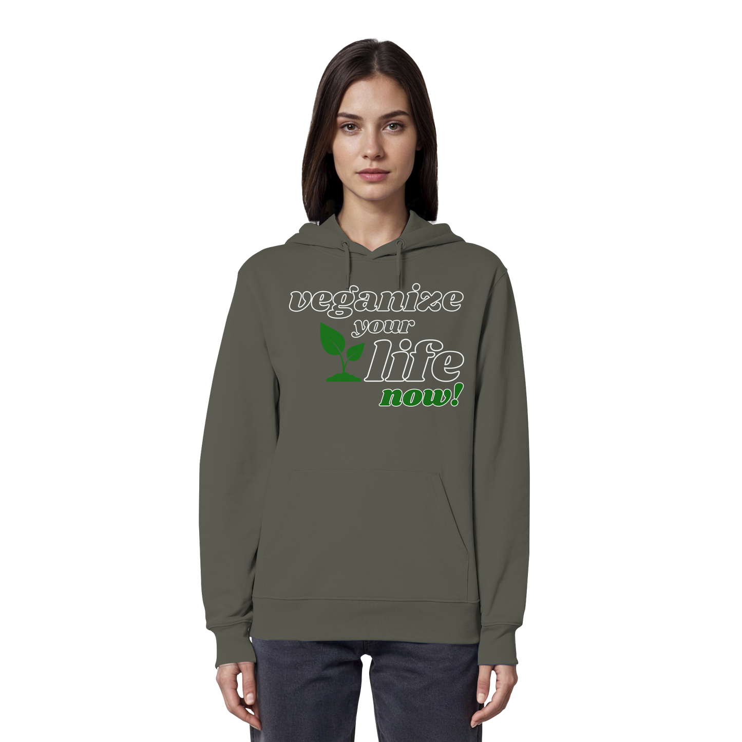 vegwear "veganize your life" - unisex hoodie, organic, vegan, sustainable