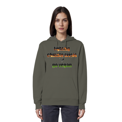 vegwear "fighting climate cirsis" - Bio Hoodie / Kapuzenpulli, vegan & klimafreundlich