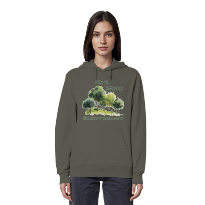 vegwear "mehr Bäume braucht das Land" - unisex Bio Hoodie / Kapuzenpulli, vegan, fair, nachhaltig