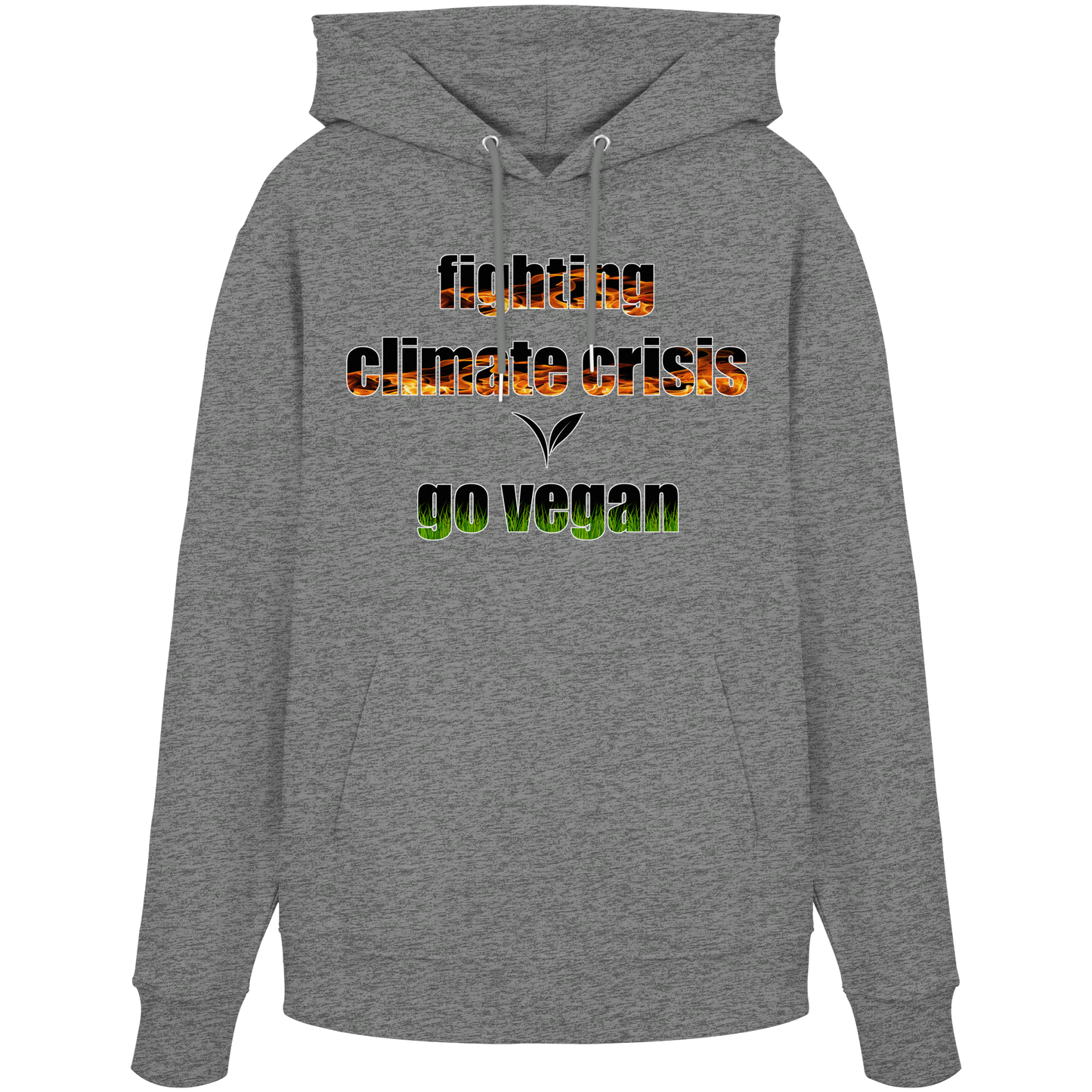 vegwear "fighting climate cirsis" - Bio Hoodie / Kapuzenpulli, vegan & klimafreundlich