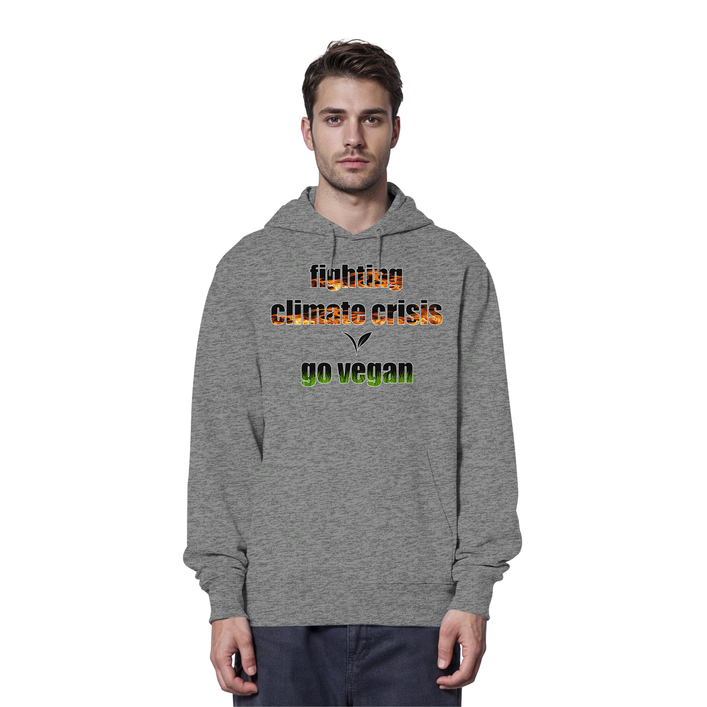 vegwear "fighting climate cirsis" - Bio Hoodie / Kapuzenpulli, vegan & klimafreundlich